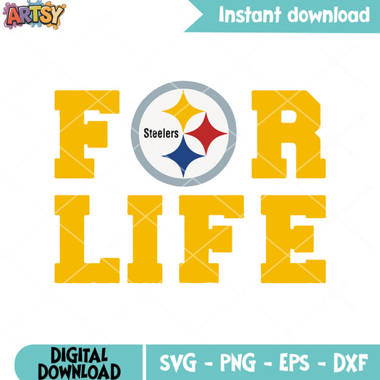 Steelers nation for life svg, nfl svg, pittsburgh steelers svg