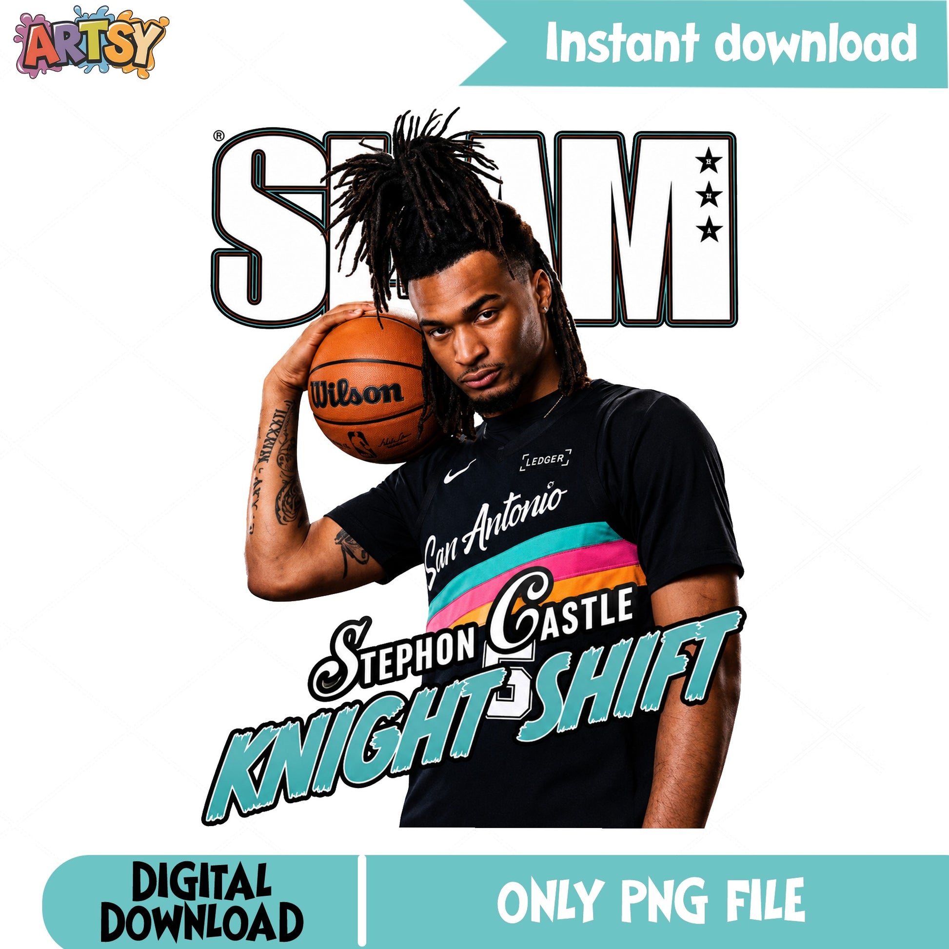 Stephon Castle Knight Shift PNG, Slam Magazine PNG, NBA PNG