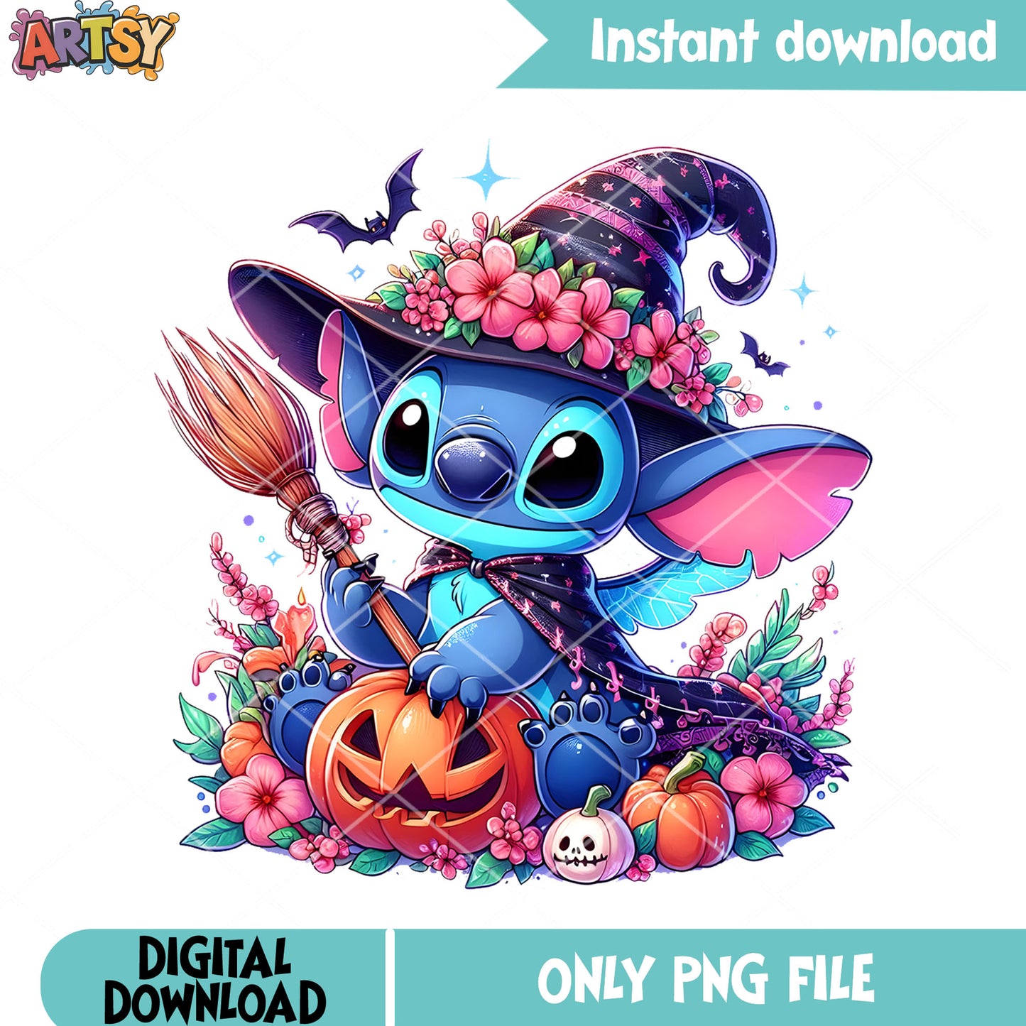 Stich costume witch halloween png, halloween disney png, trick or treat png