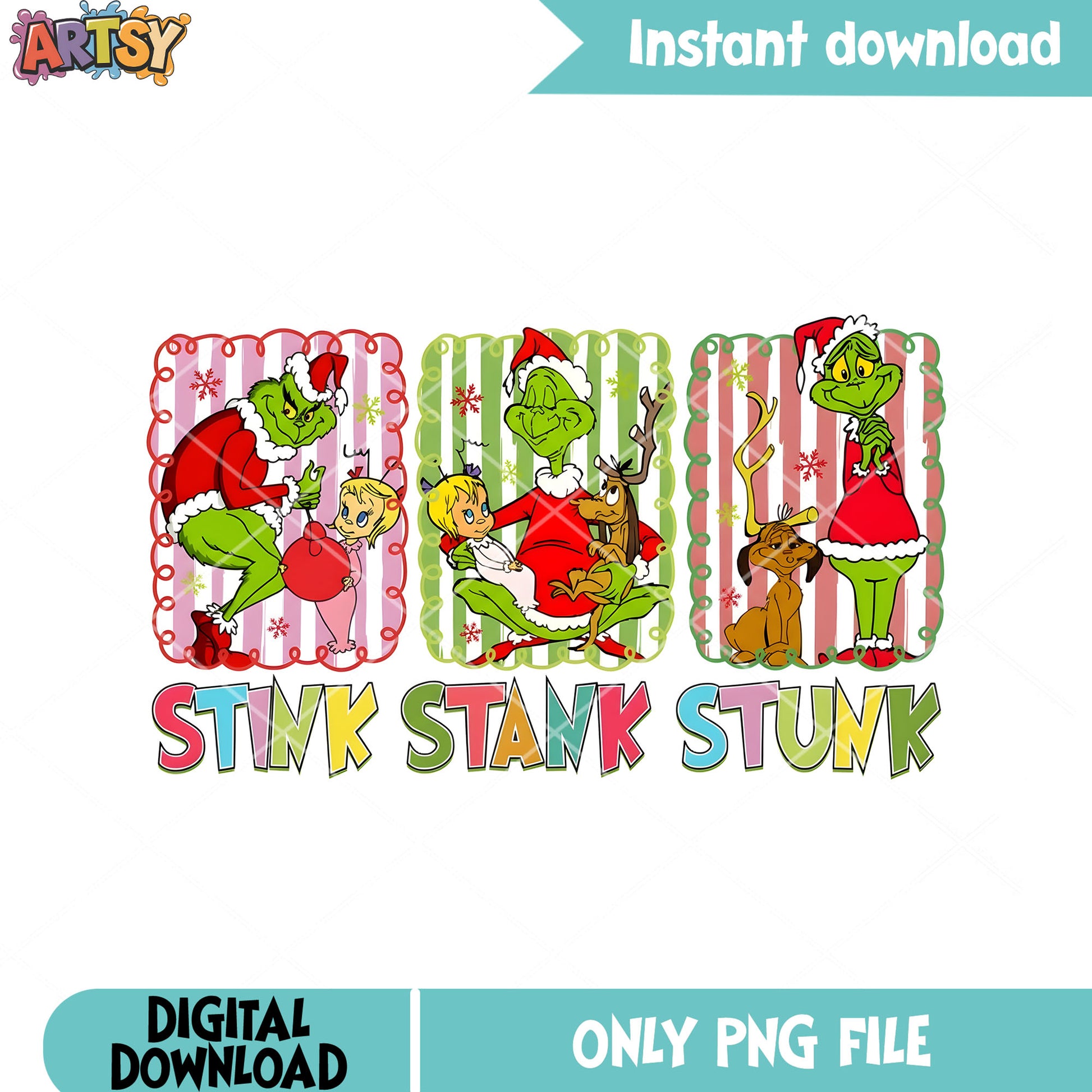 Stink stank stunk png, santa claus hat png, max the dog png