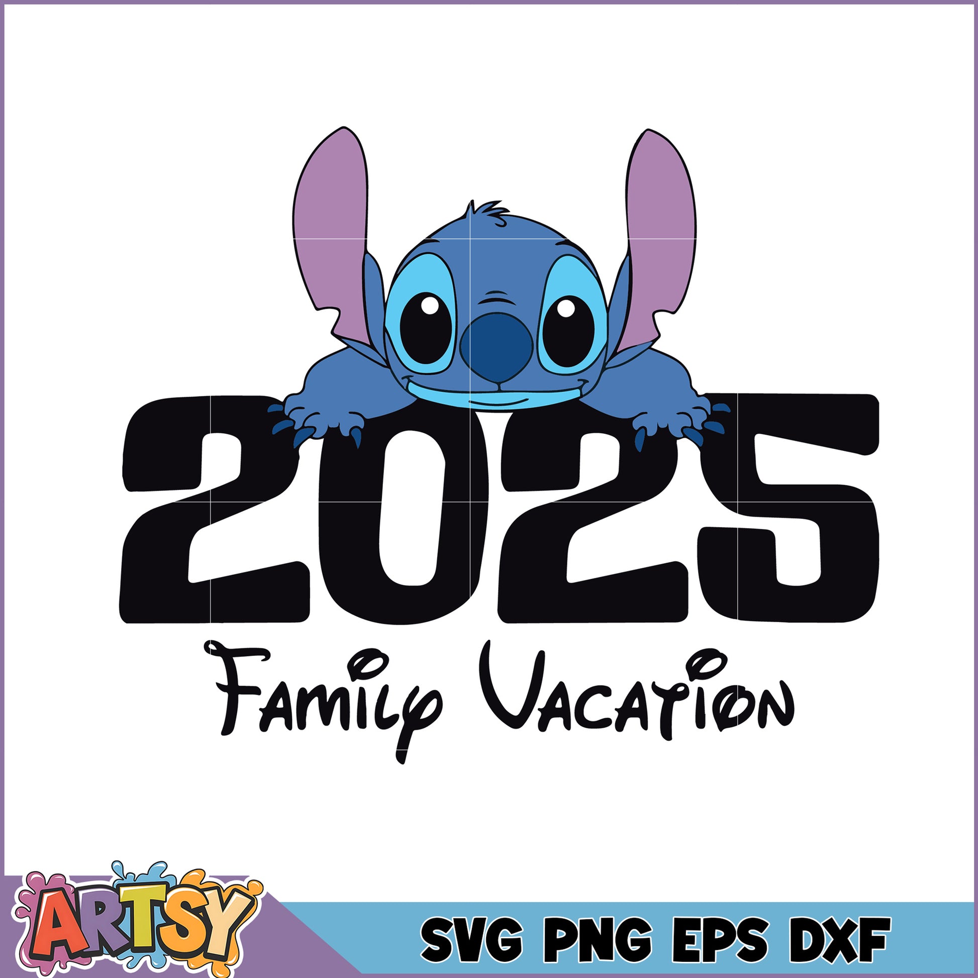 Stitch 2025 Family Vacation SVG
