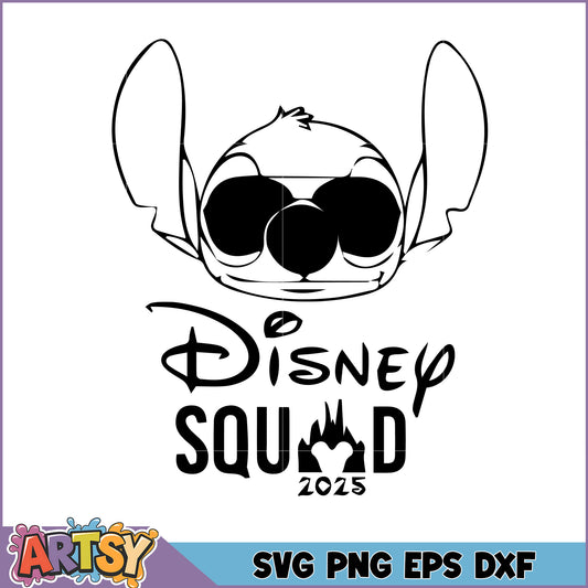 Stitch Disney Squad SVG 2025