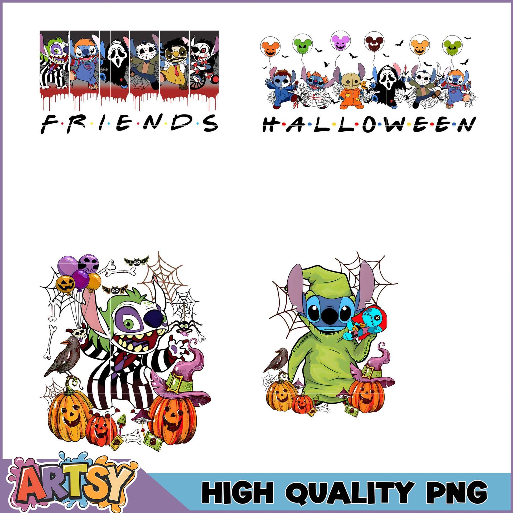 Stitch Halloween PNG Bundle High-Quality Designs