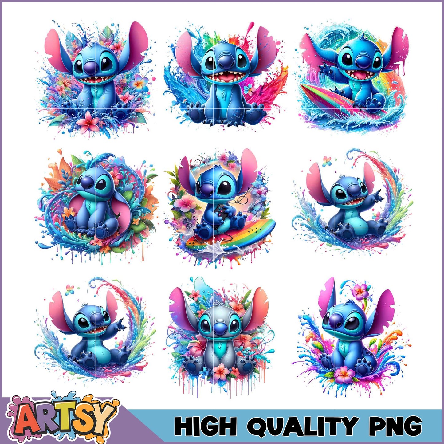 Stitch PNG Bundle High Quality Images