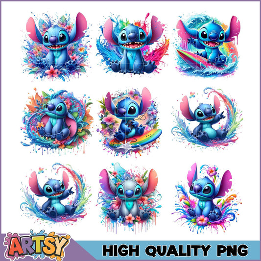Stitch PNG Bundle High Quality Images