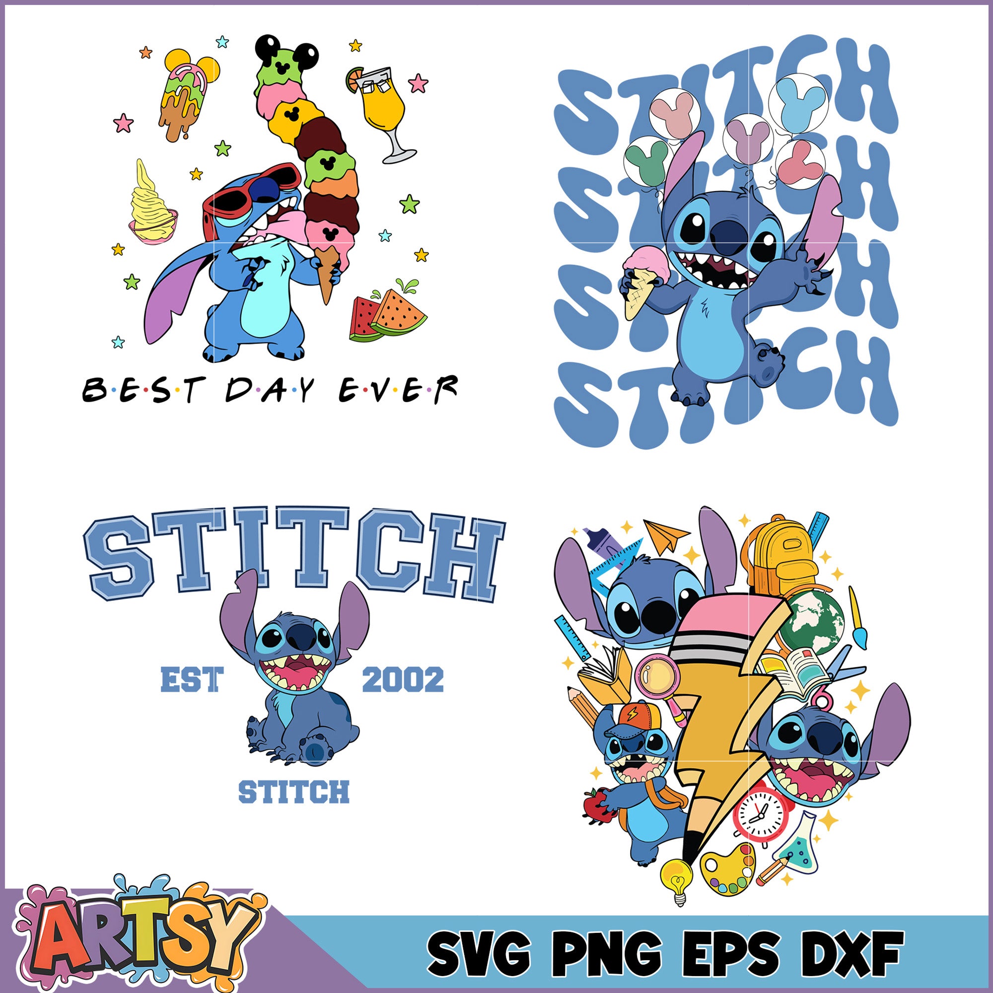 Stitch SVG Bundle Cute Designs – Artsysvg