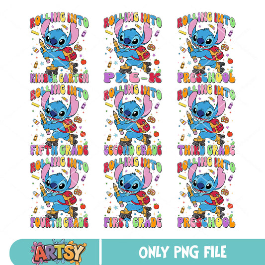 Stitch prep school png bundle, lilo and stitch live action png, prep schools​ png