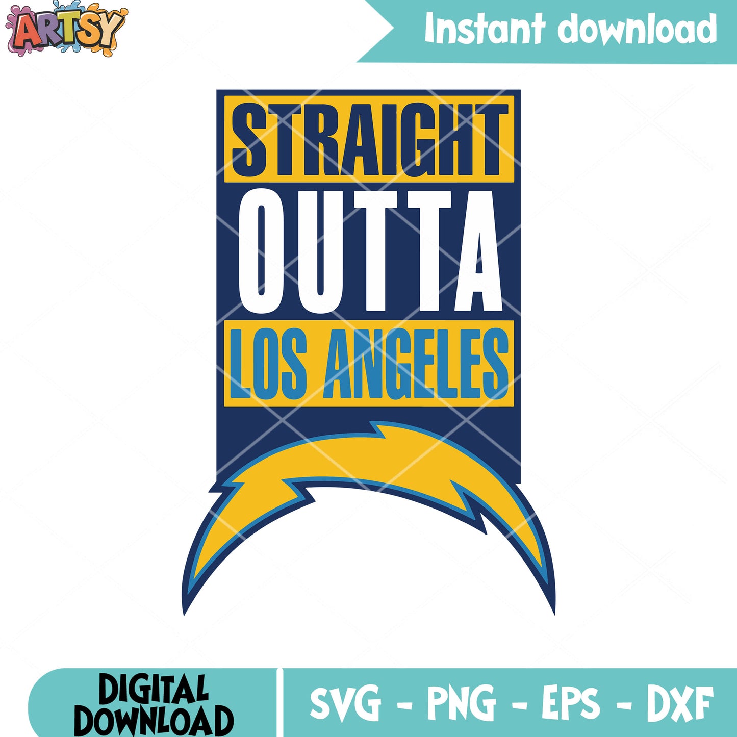Straight outta los angeles svg, chargers svg, nfl football team svg