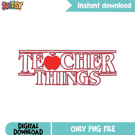 Strange poster things png, teacher day png, stranger things ​​png