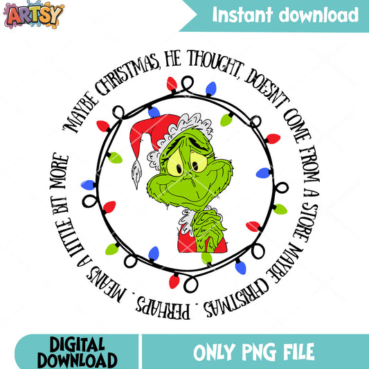 Stringlight santa claus costume png, merry christmas png, noel png