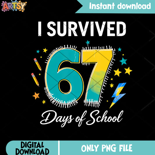 Student survived 67 png, funny memes ​png, lightning png