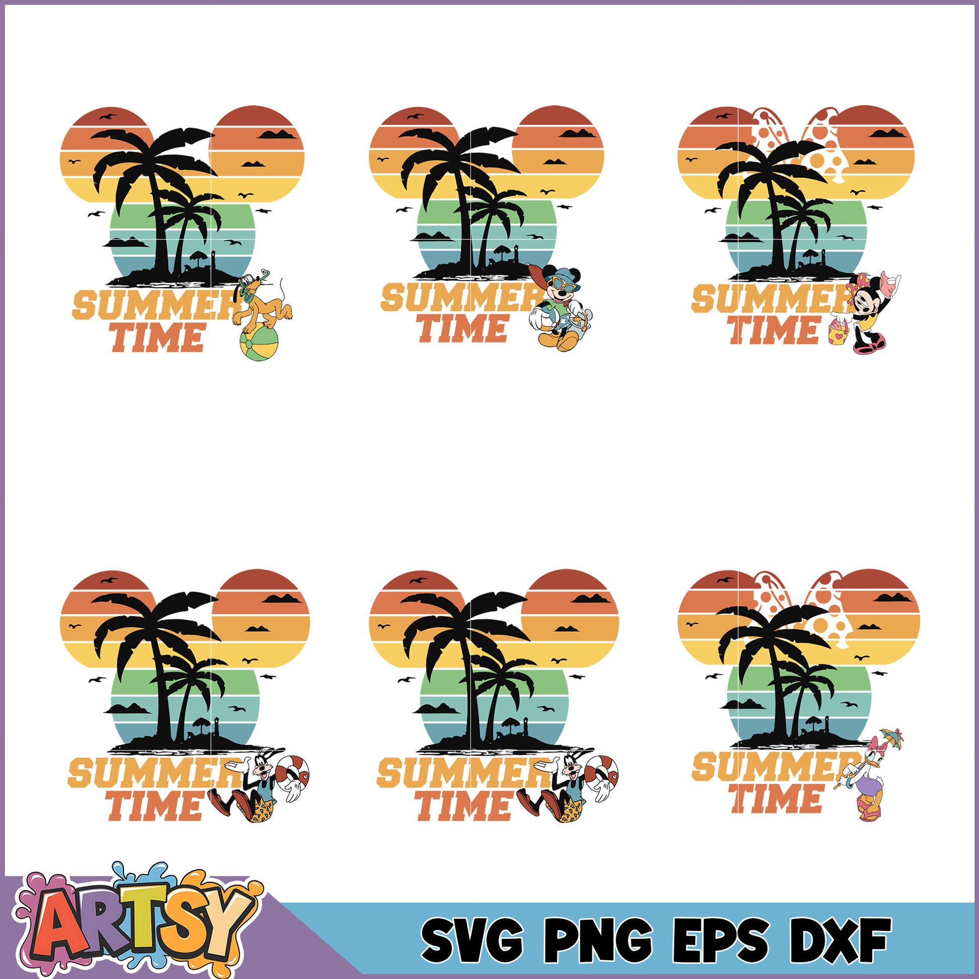 Summer Time Disney SVG Bundle