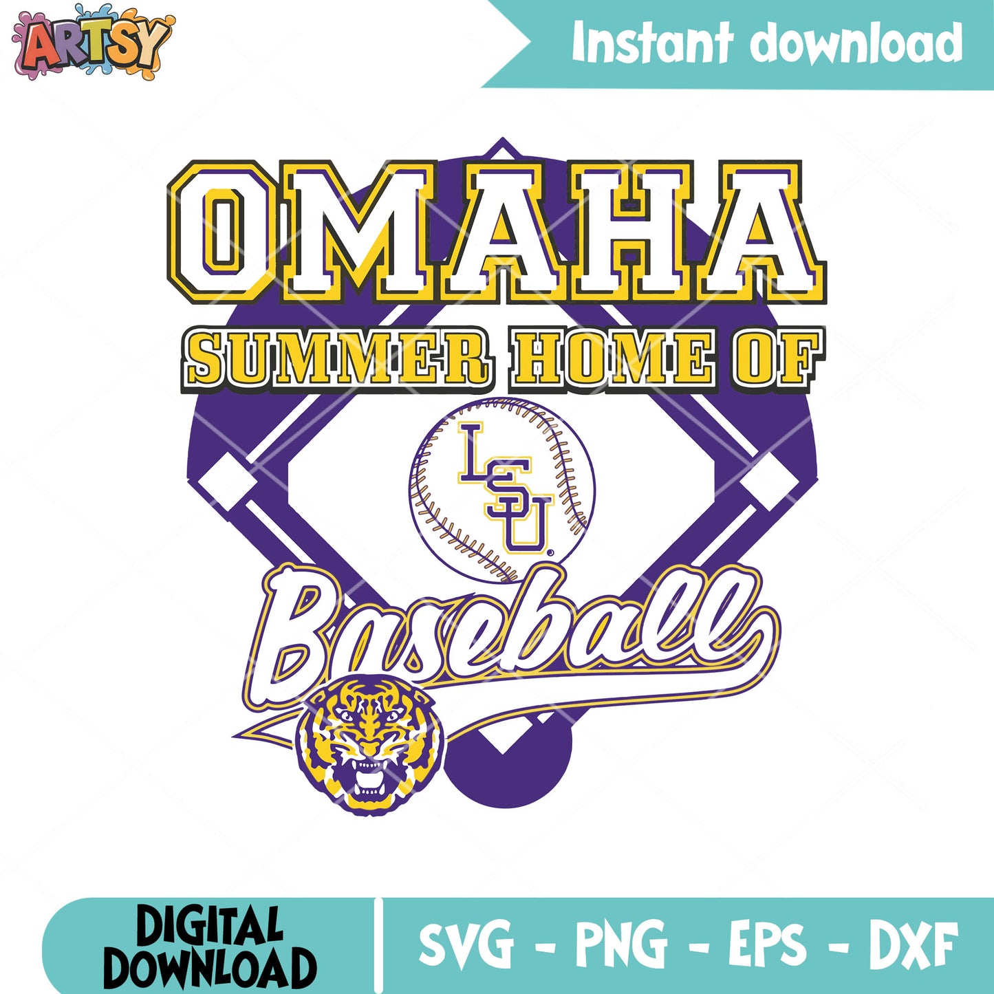 Summer home of baseball svg, ncaa champions svg, lsu tigers svg
