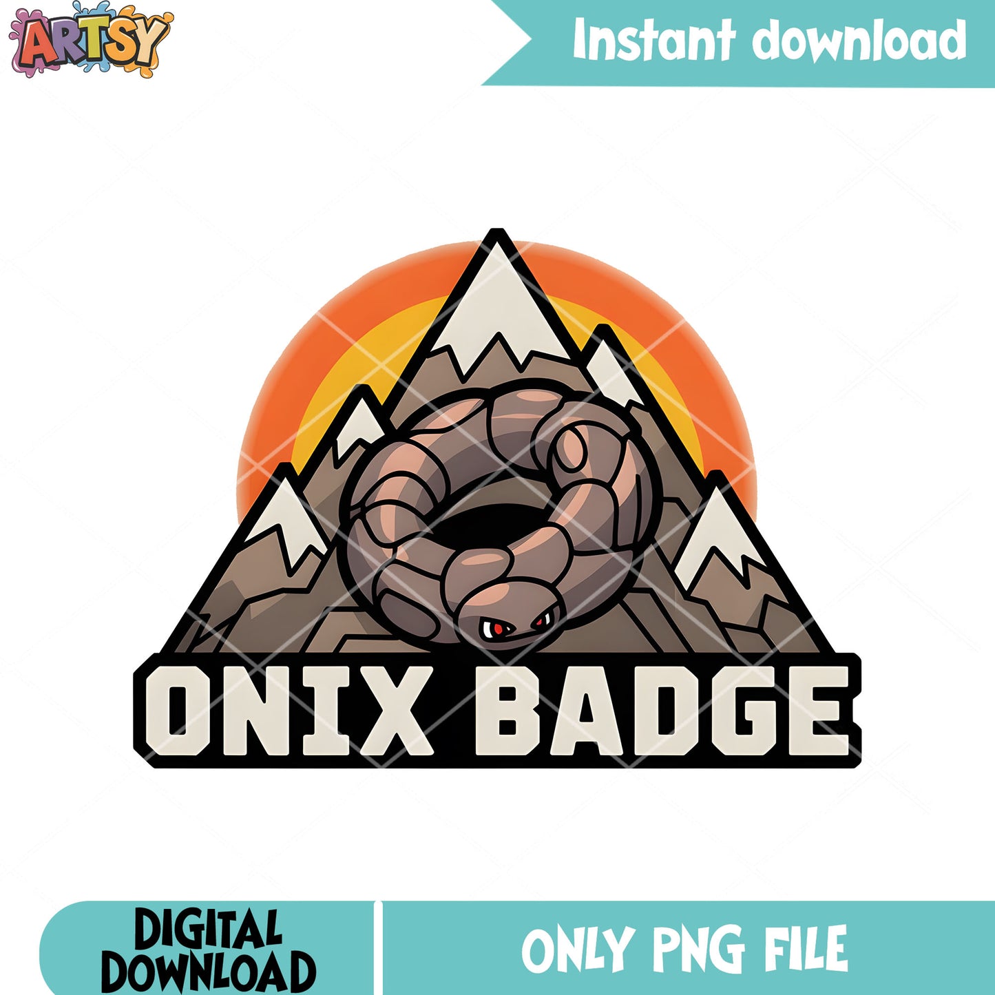 Sunset mountain onix png, pokemon gifts png, pokemon poster png
