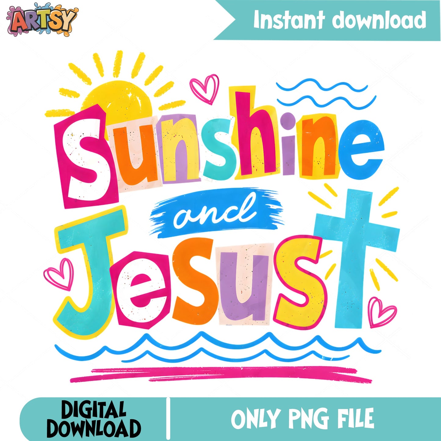 Sunshine And Jesus PNG, Christian Summer PNG, Faith PNG