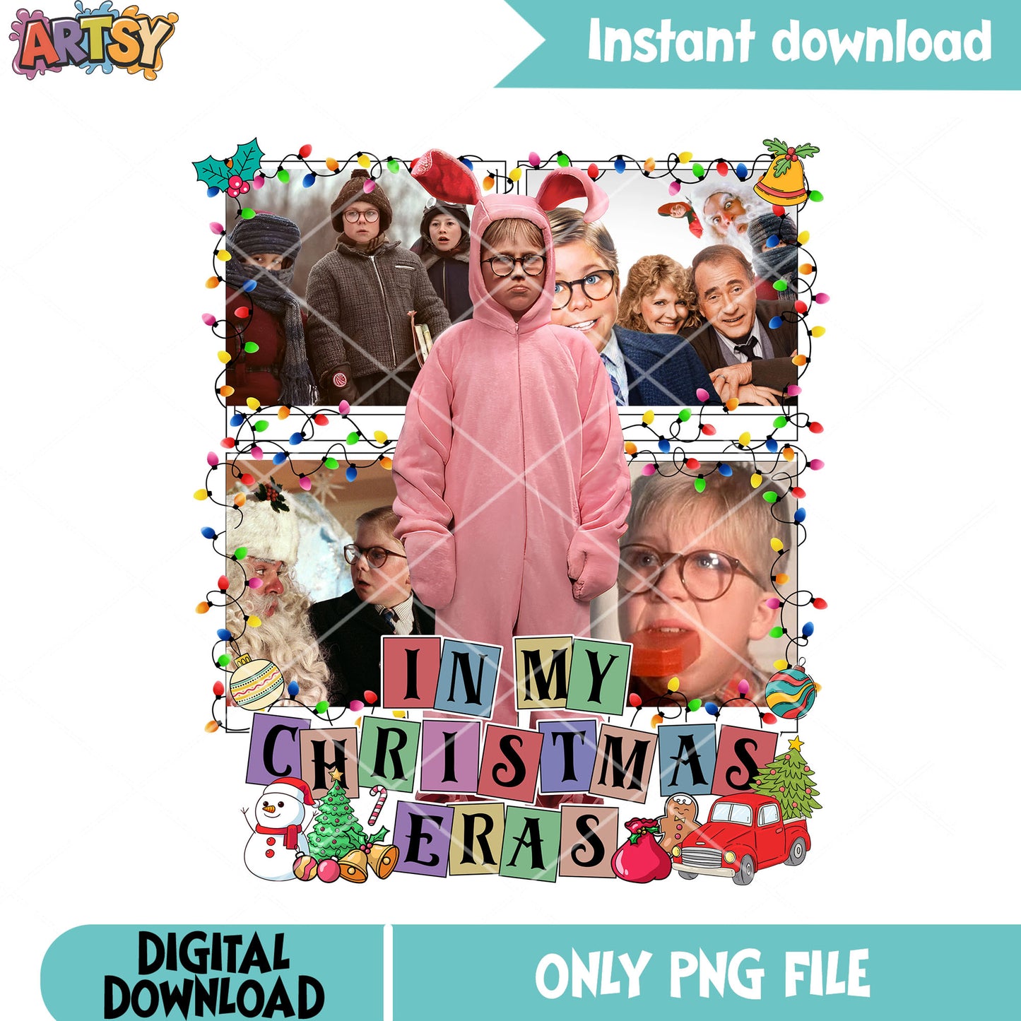 Super cute Ralphie Parker png, jingle bell png, a story christmas png