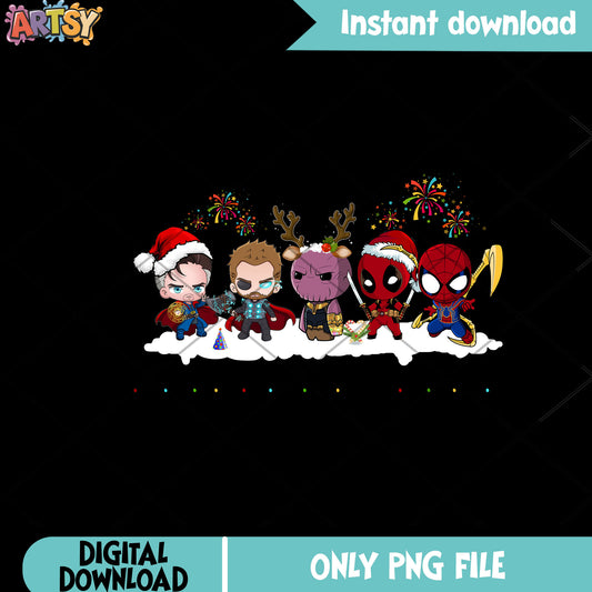 Super hero chibi christmas png, dr strange png, avengers endgame png