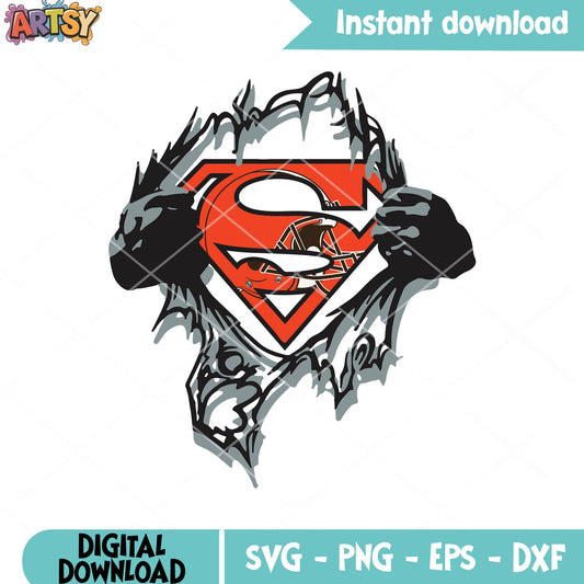 Superman browns svg, nfl football teams svg, cleveland browns svg