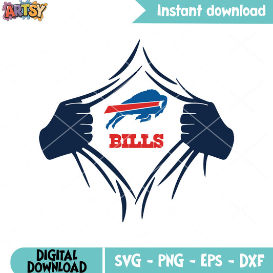 Superman costume bills svg, Highmark Stadium svg, nfl teams svg
