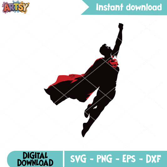 Superman hero shadow design svg, superman movie svg, superman 2025​ svg