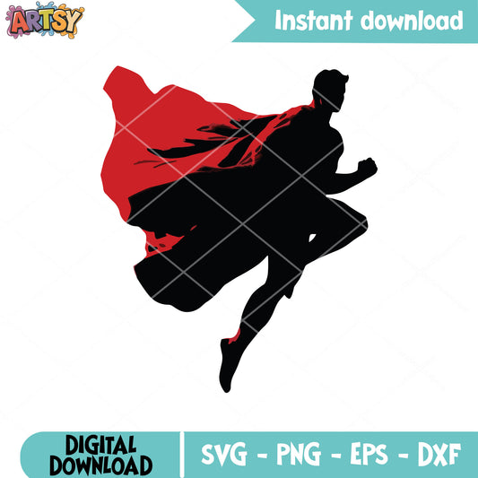 Superman hero shadow svg, superman movie svg, superman 2025​ svg
