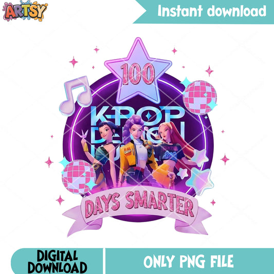 Super smarter huntrix png, kpop demon hunter png, 100 days smarter png