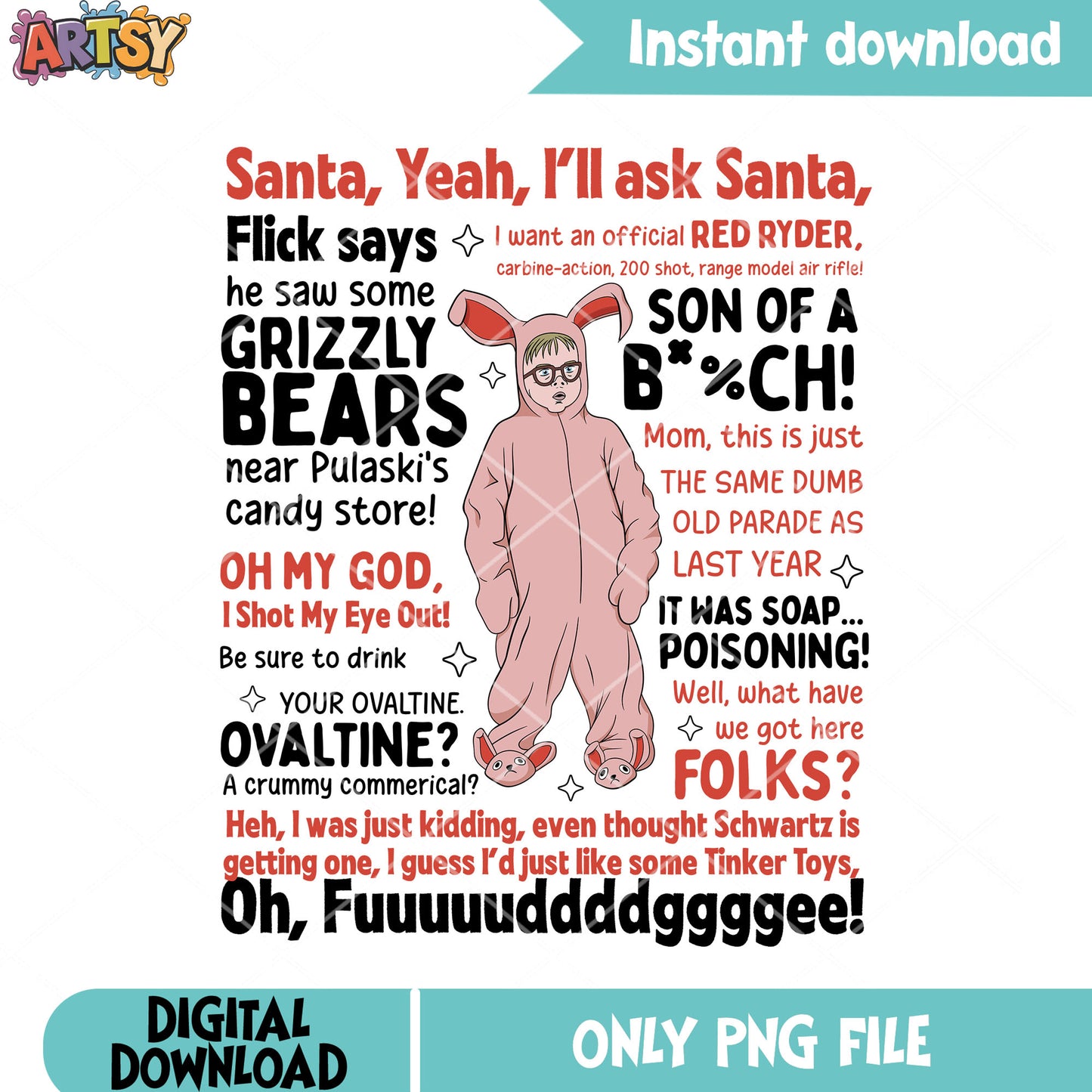 Swear little children xmas png, christmas png, a story christmas png