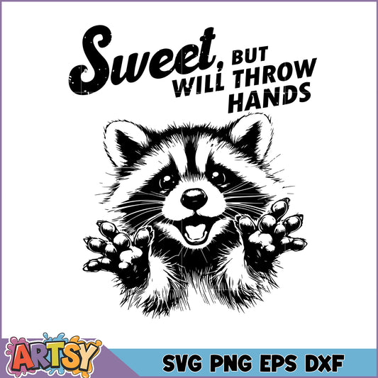 Sweet Raccoon SVG Cut File