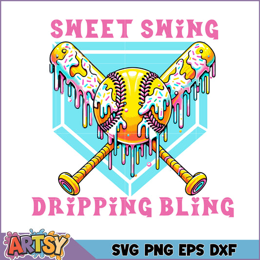 Sweet Swing Dripping Bling SVG
