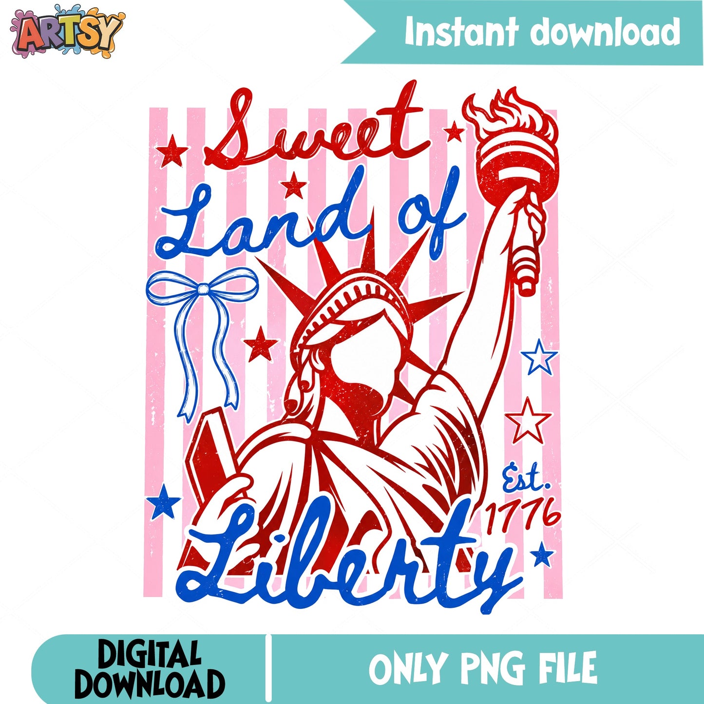 Sweet Land Of Liberty PNG, Statue Of Liberty, 4th Of July PNG