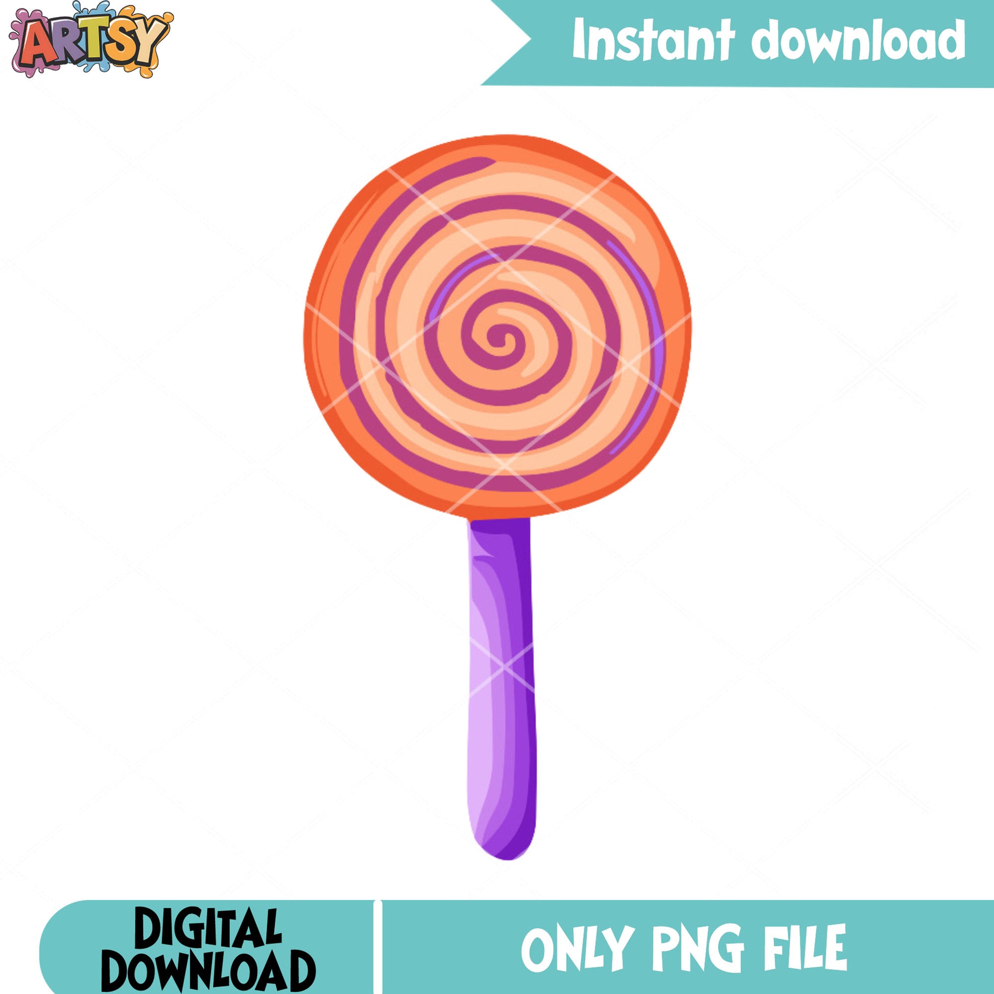 Sweet candy cane png, candy art png, halloween night png
