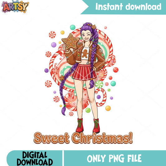 Sweet jingle bell edition png, huntrix png, rimu huntrix png