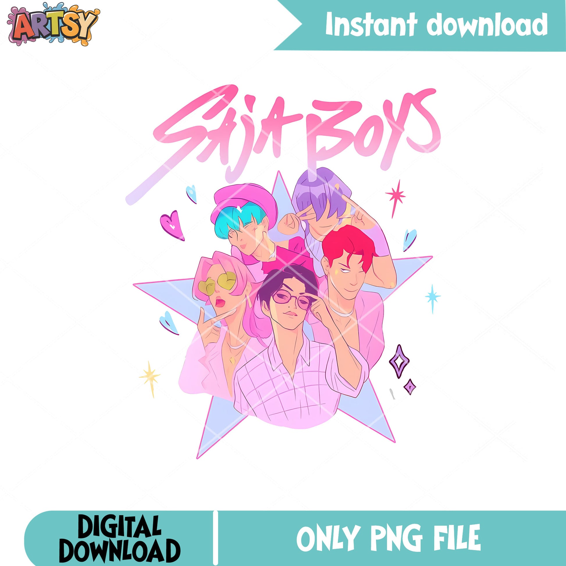Sweet saja boys star png, love saja boys png, kpop hunters png