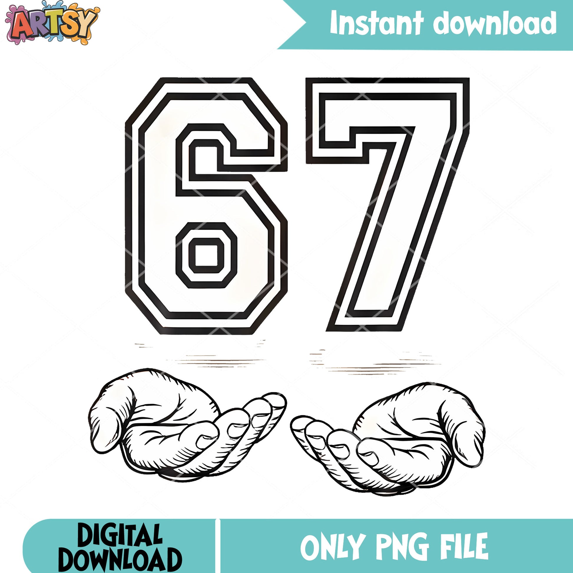 Sybau six seven meme png, gen z slang png, funny meme png