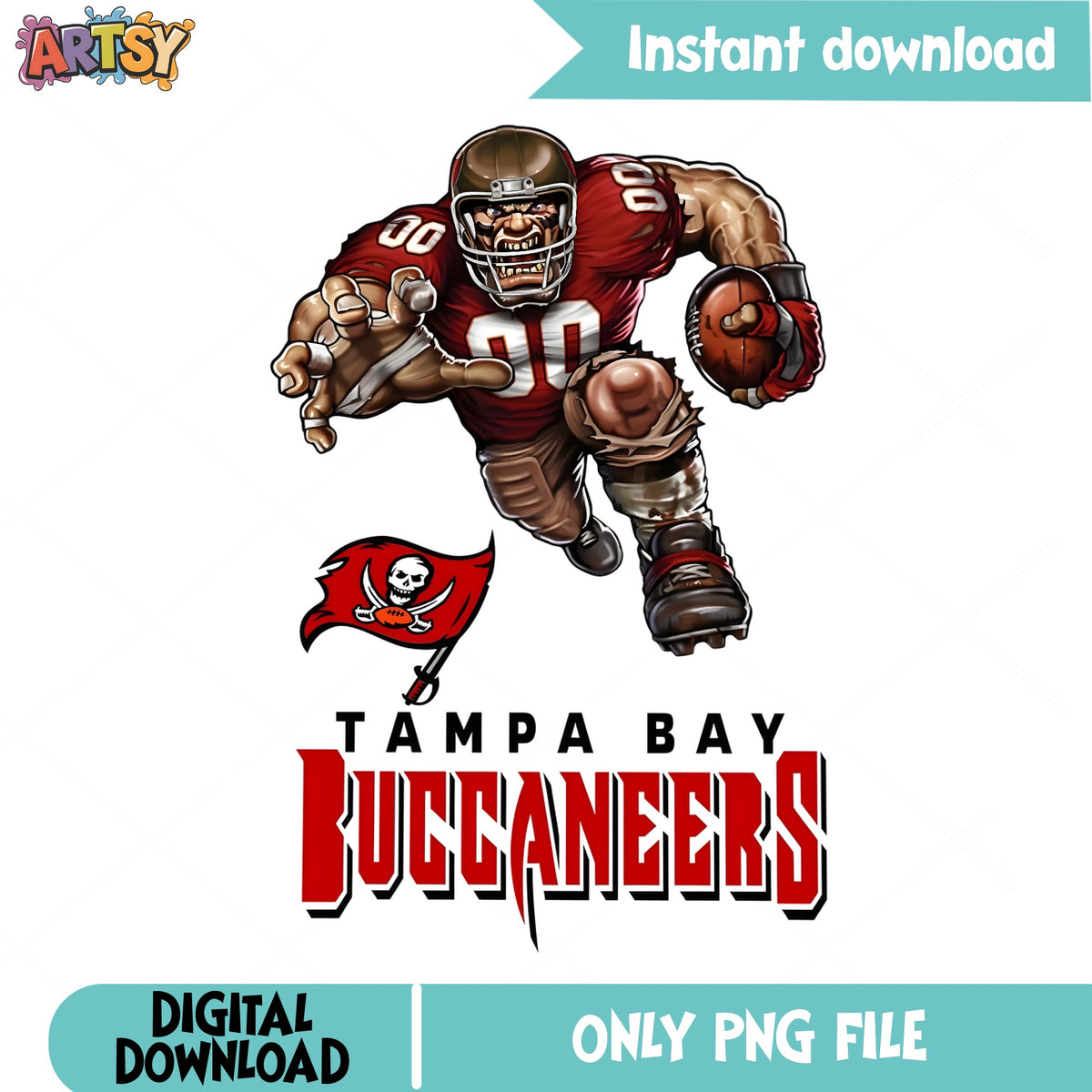 Tampa Bay Buccaneers PNG, NFL Football Mascot PNG, Buccaneers PNG