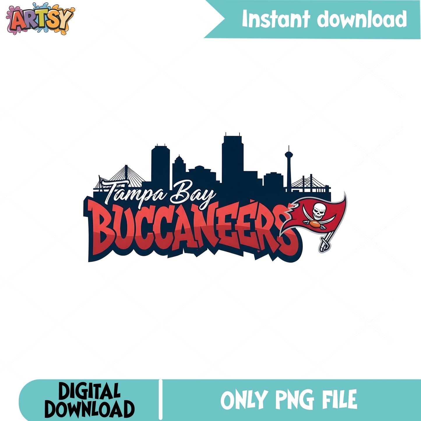 Tampa Bay Buccaneers Skyline PNG, NFL Football PNG, Buccaneers PNG