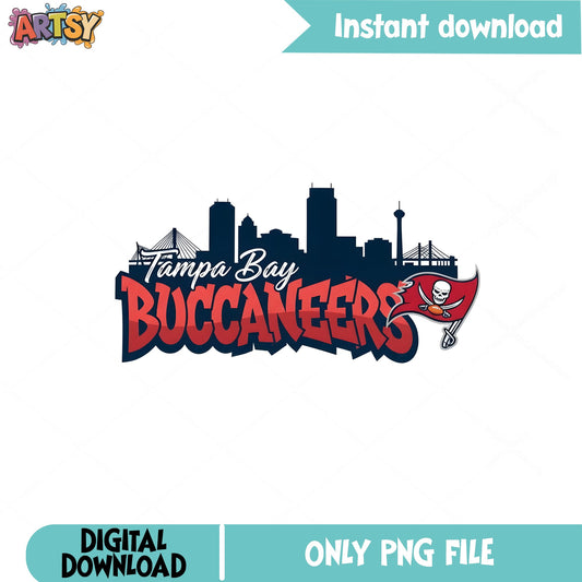 Tampa Bay Buccaneers Skyline PNG, NFL Football PNG, Buccaneers PNG