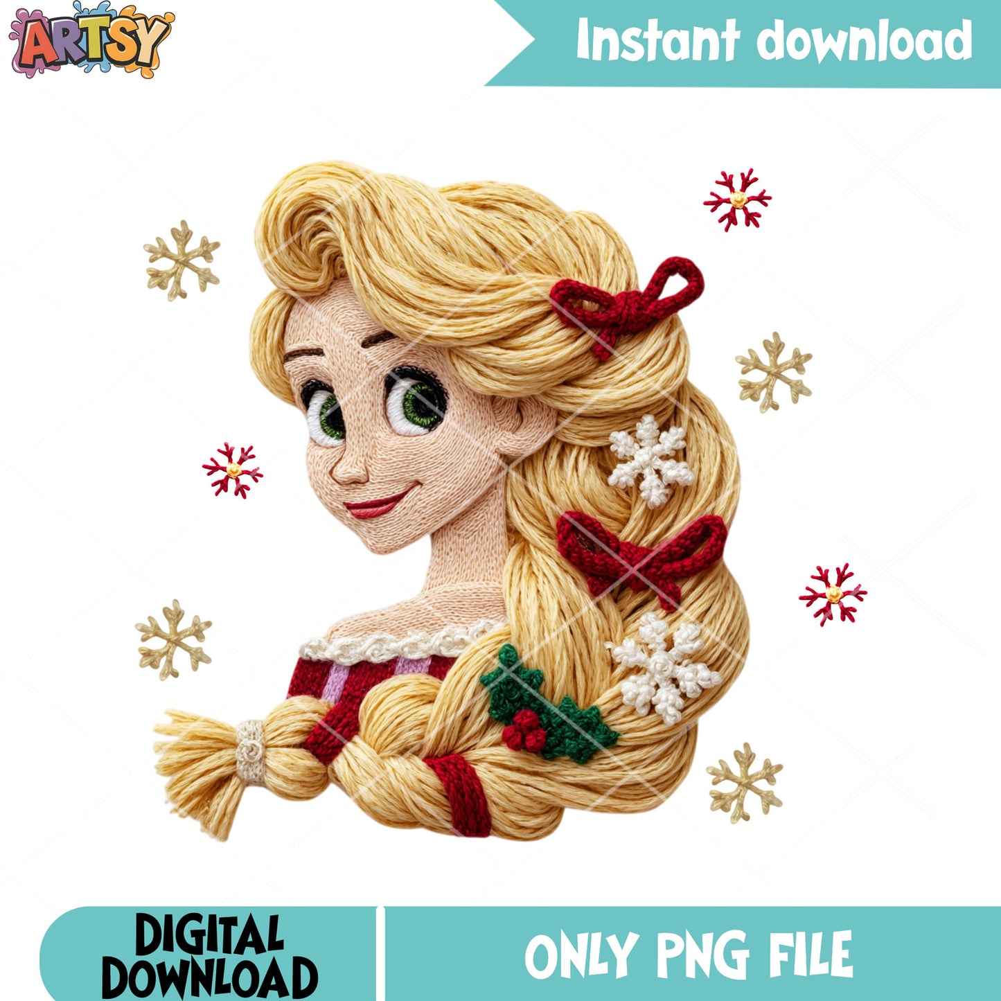 Tangled snowflake christmas png, disney Christmas png, rapunzel png