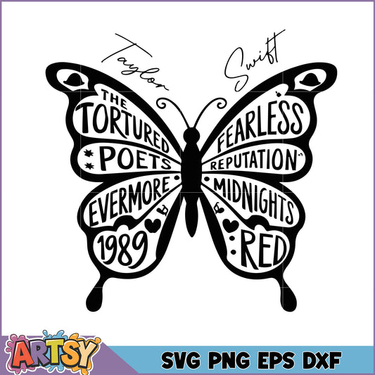 Taylor Swift Album Butterfly SVG