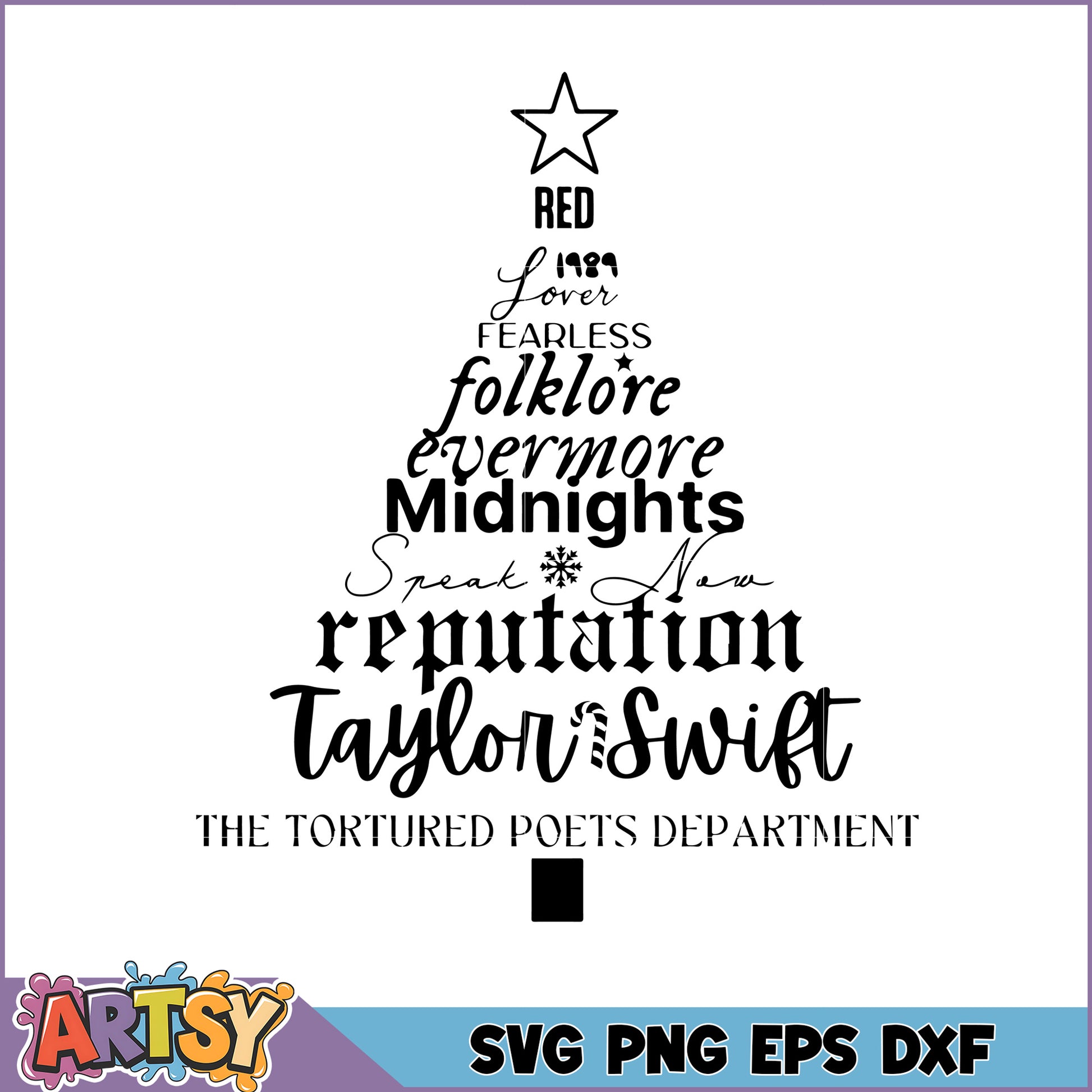Taylor Swift Albums SVG Cut File