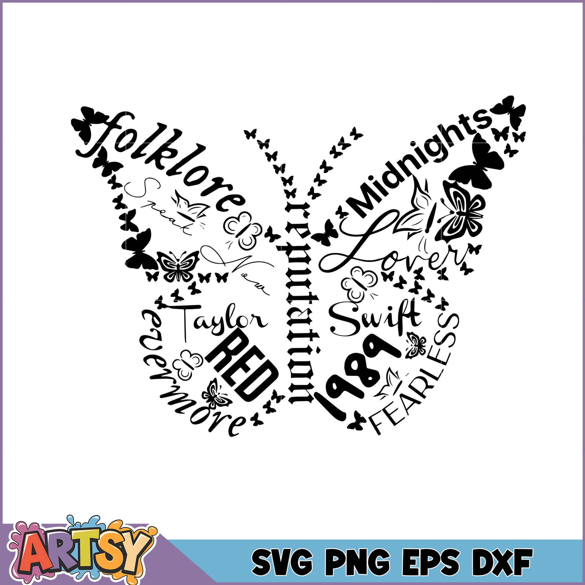 Taylor Swift Butterfly SVG Cut File