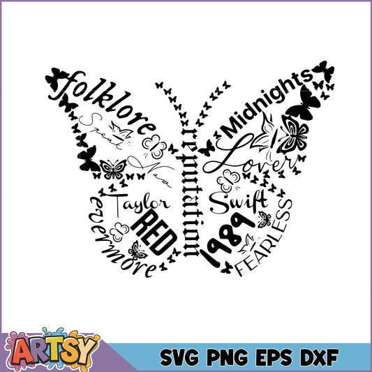 Taylor Swift Butterfly SVG Cut File