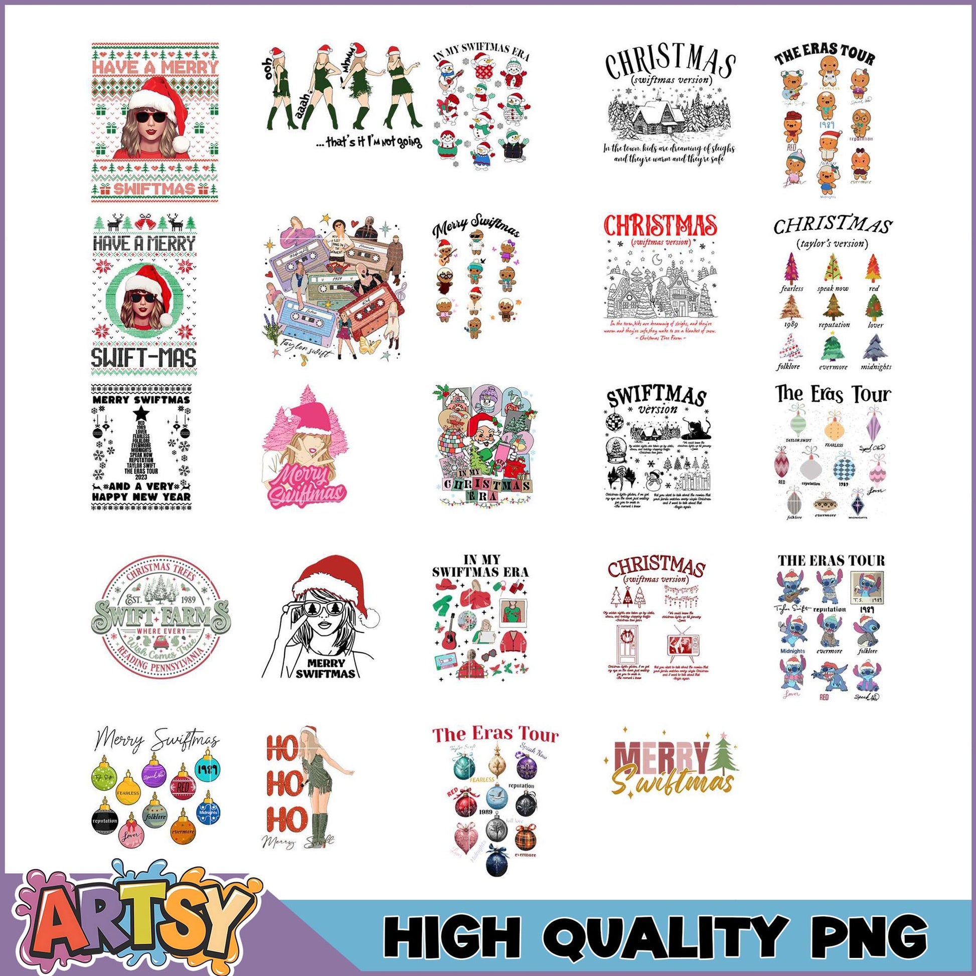 Taylor Swift Christmas PNG Bundle High Quality