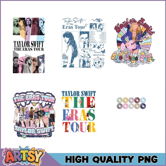 Taylor Swift Eras Tour PNG Bundle - High Quality