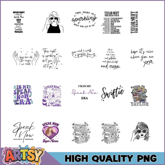 Taylor Swift Eras Tour PNG Bundle High Quality
