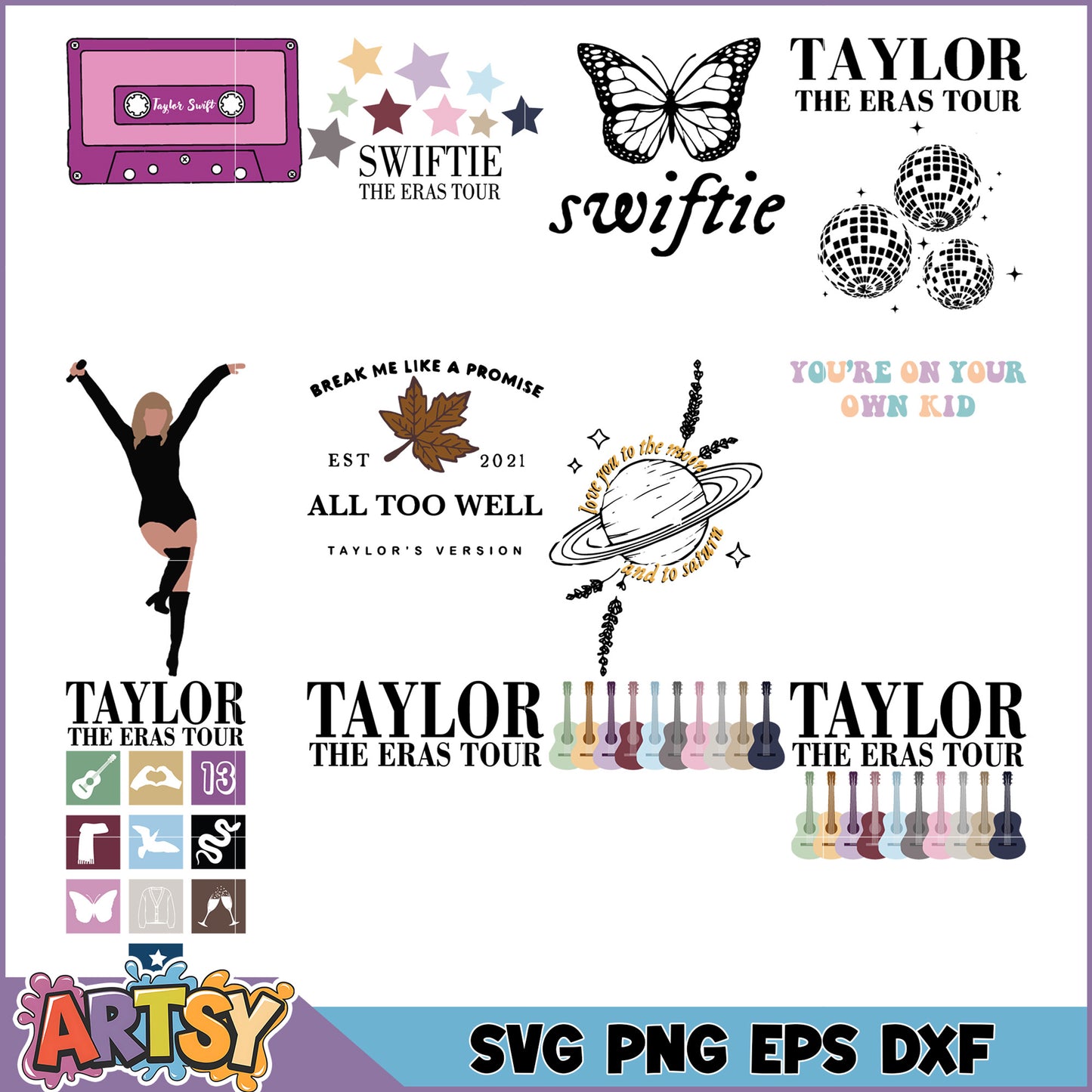 Taylor Swift Eras Tour SVG Bundle