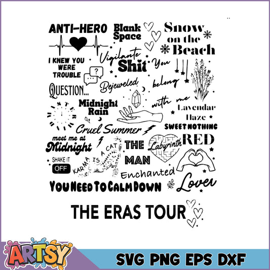 Taylor Swift Eras Tour SVG Bundle