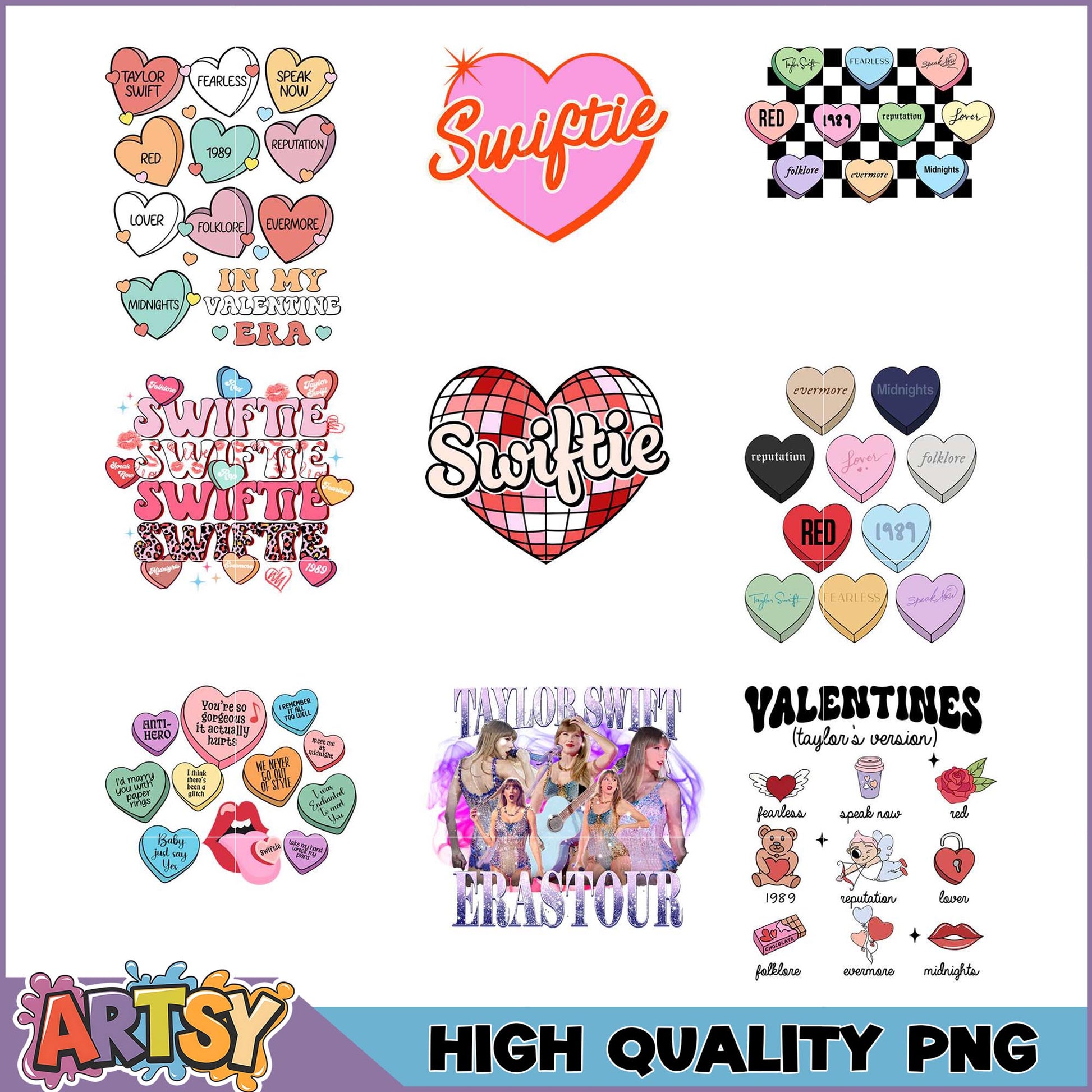 Taylor Swift Valentines PNG Bundle High Quality