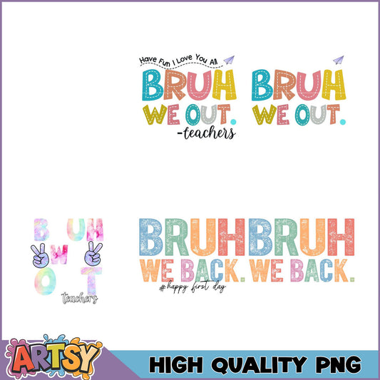 Teacher PNG Bundle Back to School Designs