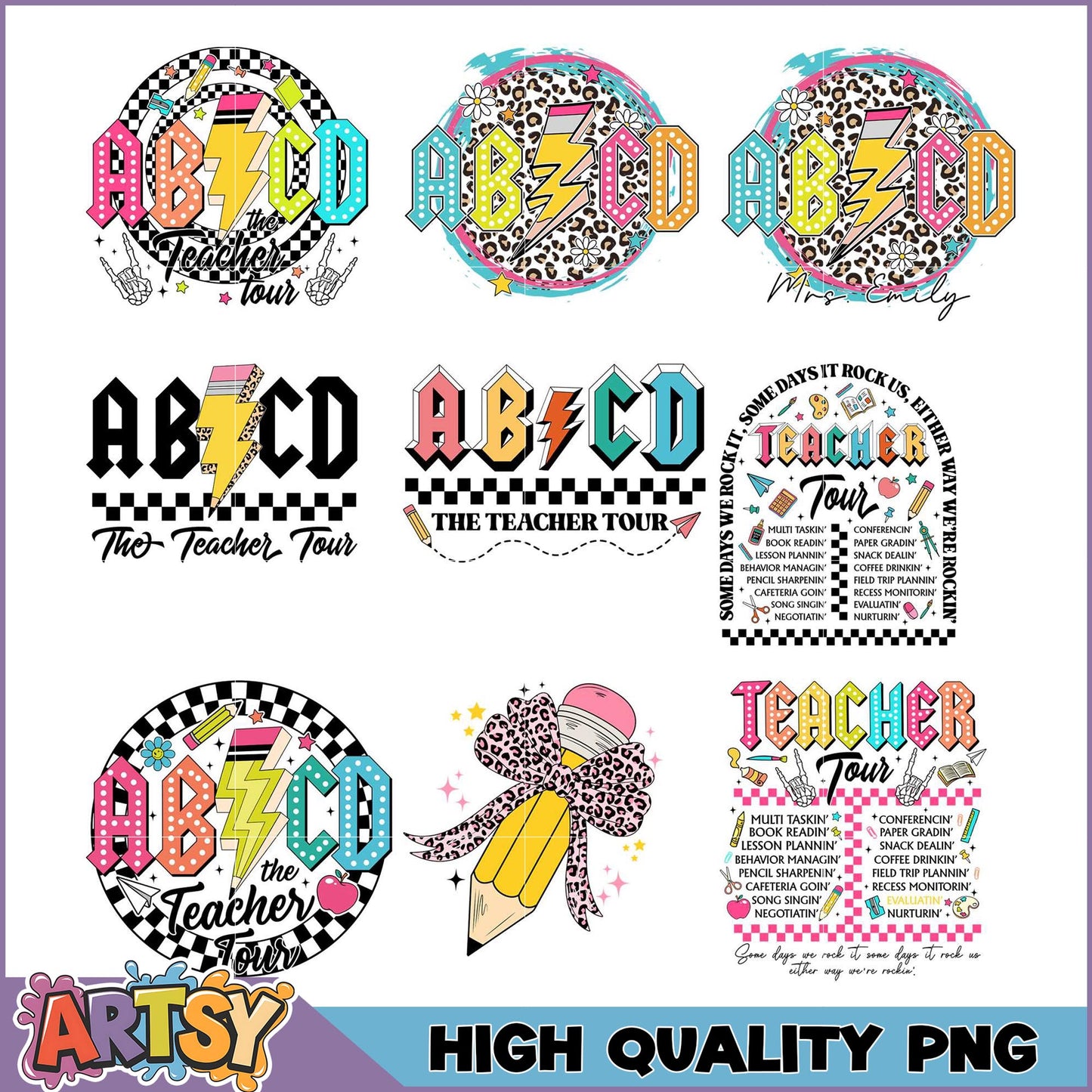 Teacher Tour PNG Bundle Artsy Designs